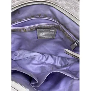 Coach Classic Off White Leather Shoulder Bag thumbnail 3
