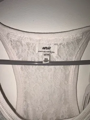 Aerie White Lace Midi Dress thumbnail 5