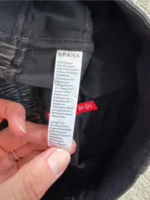 SPANX Leather-Like High Rise Jogger Pants Black Size XS 20283R thumbnail 4
