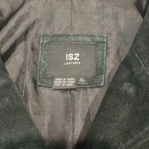 ISZ Leathers Emerald Green Suede Leather Jacket Women’s Size XL Washable thumbnail 3