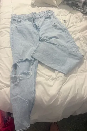 Light wash next level stretch American eagle size 14 baggy jeans thumbnail 1