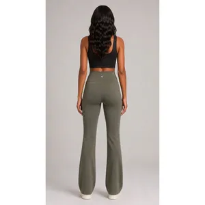 Lululemon Groove Super-High-Rise Flared Pant Army Green Size 0 Nulu thumbnail 6