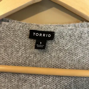 Torrid Grey Cardigan Sweater Size 1 thumbnail 2