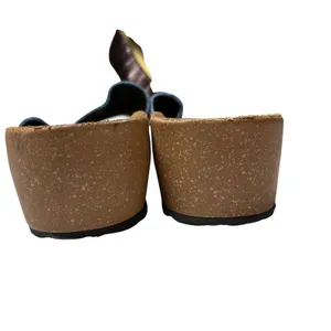 A Giannetti Blue Suede Wedge Slide Sandals Made in Italy Womens 6.5 thumbnail 5