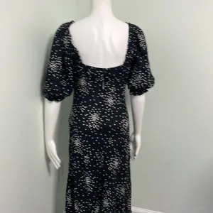 ANTHROPOLOGIE black and white mini heart print dress size small thumbnail 12