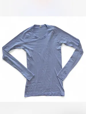 Lululemon Swiftly Tech Long-Sleeve Shirt 2.0 Hip Length Light Powder Blue 6 thumbnail 3