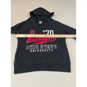 Soffe NCAA Ohio State Buckeyes Hoodie Size L Black Distressed Logo thumbnail 5