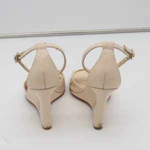 Jessica Simpson Wedge Sandals Womens 8 Leehi Nude Patent Ankle Strap Fair thumbnail 5