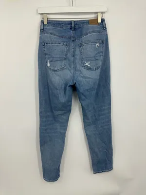 American Eagle Outfitters Comfort Stretch Waistband Mom Jeans Size 2 Distressed thumbnail 7