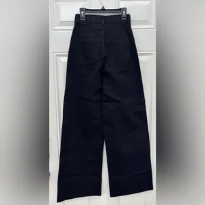 NWT Universal Standard Midnight Black Wide-Leg Jeans High Rise Women's 0 (XS) thumbnail 2