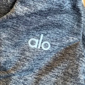 Alo Alosoft Finesse dark Heather gray long sleeve top thumbnail 5