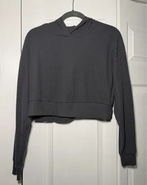 Altar'd State Revival Gray Cropped Hoodie thumbnail 1