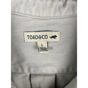 Toad&Co Womens Organic Cotton Button Down Shirt Jacket Shacket Grey Size L thumbnail 4