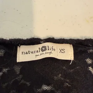 Natural Life WomenBlack Floral Lace Long‎ Sleeve Crop Top Sheer Boho XS Festival thumbnail 7