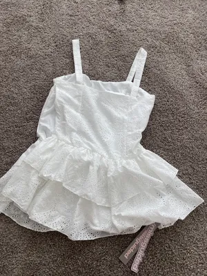 Missguided White Ruffle mini Dress thumbnail 2