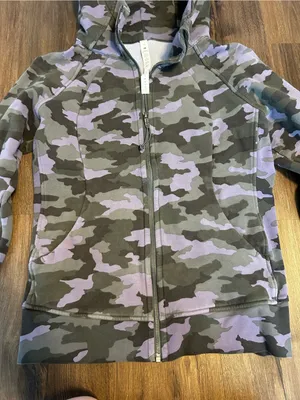 lululemon athletica Camouflage Zip Hoodie - Green/Purple thumbnail 6
