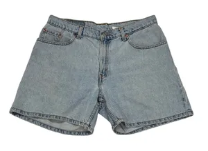 Vintage 1998 Levi's Denim Shorts Size 8 Light Wash High Waisted 550 Relaxed Fit thumbnail 1