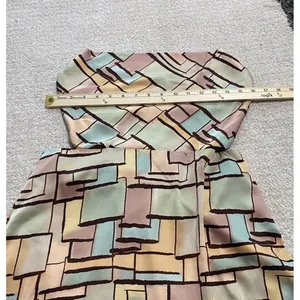 12th Tribe Geometric Strappy Midi Dress Multicolor Sweetheart Size L thumbnail 7