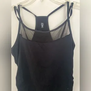 VSX Victoria’s Secret Strappy Black Mesh Sports Tank Top M thumbnail 6
