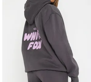White Fox Hoodie Boutique Grey thumbnail 3
