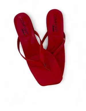 Red Block Sandal Heels Size 7 thumbnail 2