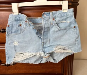 Levi’s 501 Denim Ripped Shorts thumbnail 1