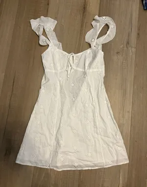 Princess Polly White Lace Dress thumbnail 1
