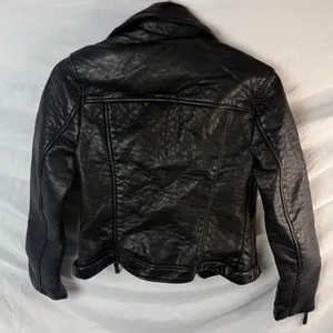 Topshop Leather Jacket Moto Black thumbnail 2