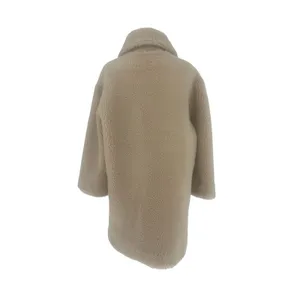 Forte Cashmere Beige Teddy Faux Fur Coat‎ Size M thumbnail 8
