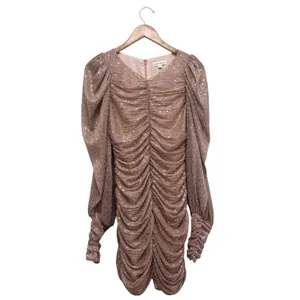 For Love And Lemons Champagne Pink La Villette Long Sleeve Mini Dress Size S thumbnail 4