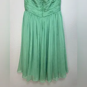 Halston Heritage Meadow Embellished Mint Green Strapless Chiffon Mini Dress $545 thumbnail 12