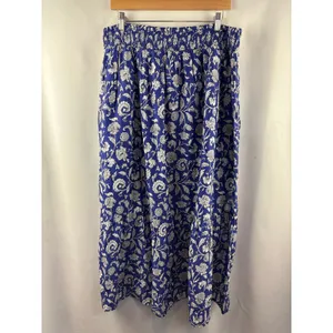 Women’s Destination 365 Large Royal Blue Paisley Maxi Skirt thumbnail 3