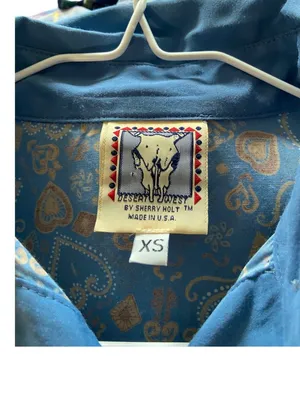 Vintage Desert West Button Down Western Shirt Blue Size XS Rodeo Country Spring thumbnail 3