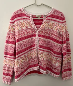 Appleseed’s Petites Pink Cardigan thumbnail 1