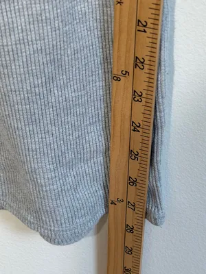 Skims Ribbed Gray Flare Pants Size XS Comfy Lounge thumbnail 6