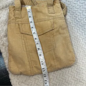 Vintage Y2K Aeropostale Tan‎ Corduroy Small Shoulder Tote Bag thumbnail 8