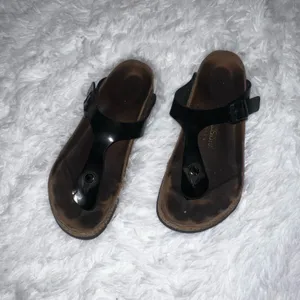 Birkenstock Glossy Thong Flip Flop Sandal size 38 Black thumbnail 2