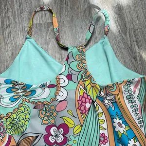 Judith March Floral Multicolor Groovy Sundress Size Large thumbnail 5