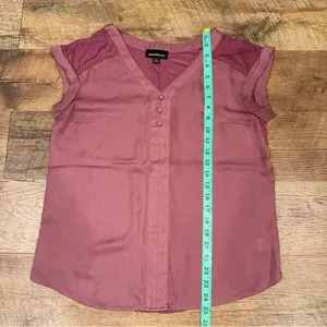 Fortune + Ivy Mauve Button-Front Women's Top thumbnail 10