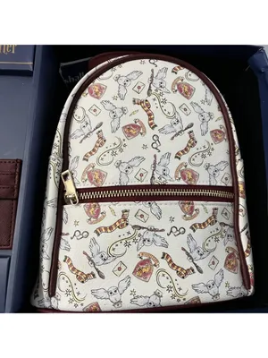 Harry Potter Gryffindor 3 piece set Mini Backpack, Id Card Wallet, Keychain thumbnail 2
