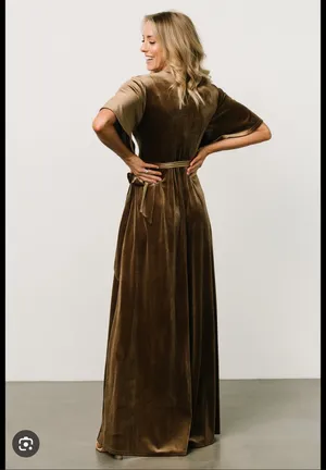Baltic Born Maella Velvet Wrap Dress thumbnail 4