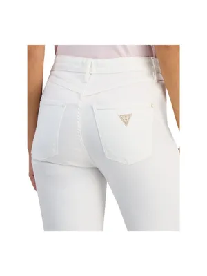 NWT Guess Eco Amanda Extra Flare Seamed Jeans W5GA1QD5N71 Calipso White 30x31 thumbnail 6