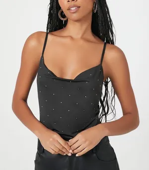 Rhinestone Cami Bodysuit thumbnail 1