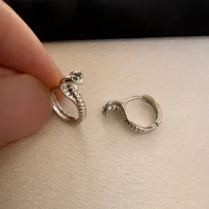Snake Small Hoop Earrings for Men Women Streetwear Hip Hop Unisex Style thumbnail 2