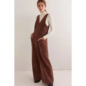 We The Free People NWT Nico Faux Suede One-Piece Jumpsuit XS Brown Romper thumbnail 2