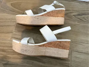 Soda White Two-Strap Slingback Sandals thumbnail 4