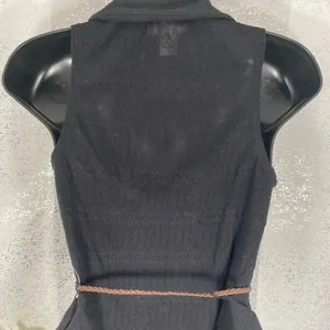 Belle du Jour Black Sweater Vest with Rope Belt thumbnail 13