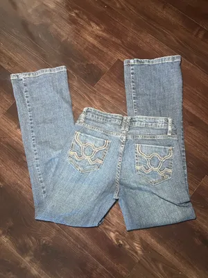 Saltworks Medium Rise Bootcut Blue Jeans Size 6P thumbnail 2
