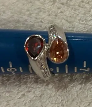 ring band sterling silver 925 beautiful unique size 8 thumbnail 1