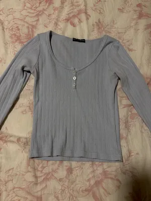 Brandy Melville Light Blue Long Sleeve Top thumbnail 5